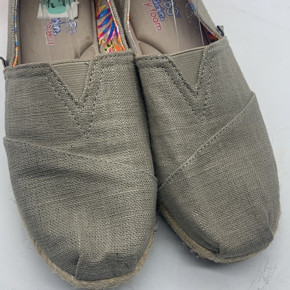 Bobs by Skechers Natural Gray Espadrille W/ Memory Foam Footbed 8.5 ESP4064 - Picture 2 of 11